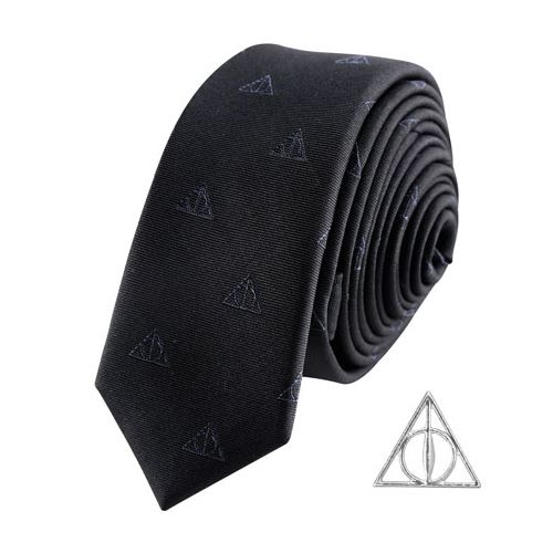 Kravata Harry Potter s odznakem - Relikvie smrti