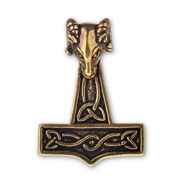 Bronzové Thorovo kladivo s beraní hlavou